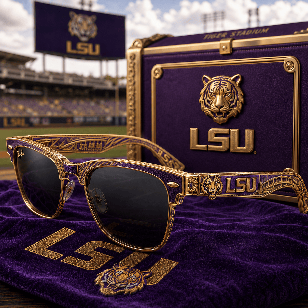 PREMIUM LSU UNISEX SUNGLASSES NTVA