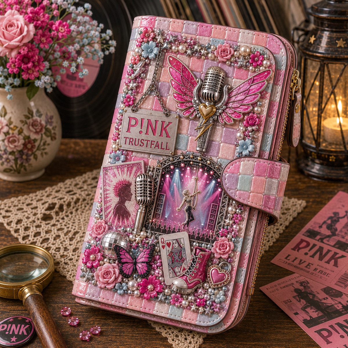 Premium PNK Embossed Wallet NTVA