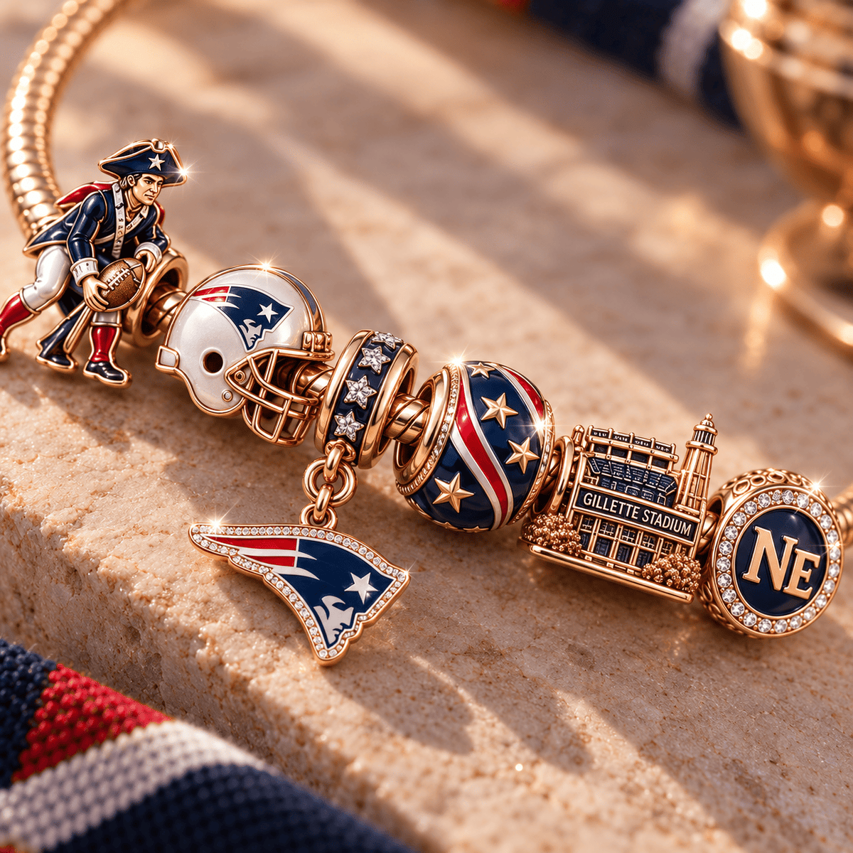 NEP Gold Charm Bracelet Set NHVH