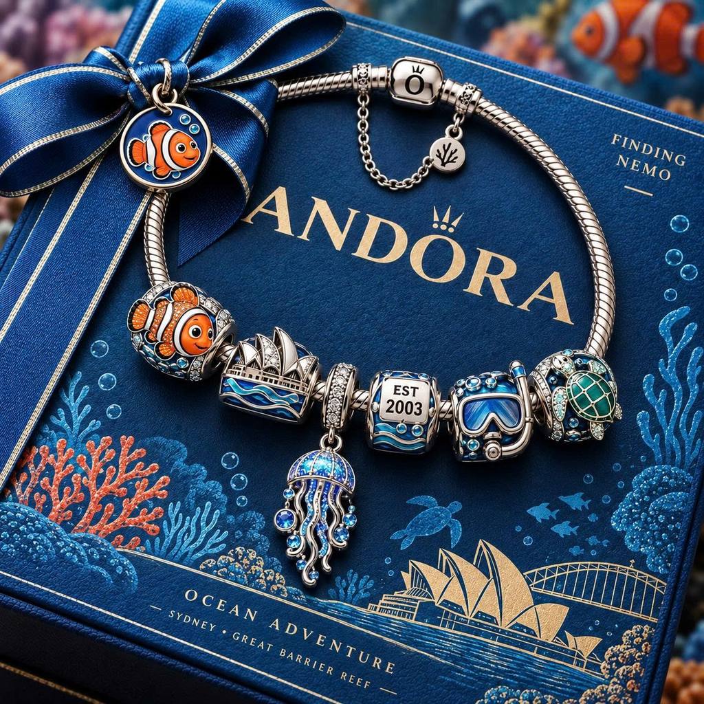 FDNM Sliver Charm Bracelet Set VTH