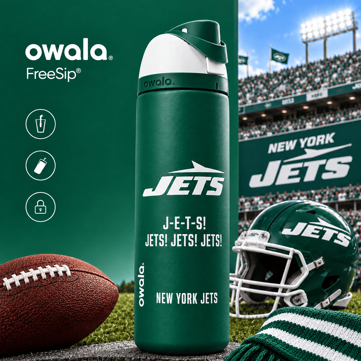 NYJ Owala Water Bottle NHVH