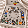 DRGB Silver Charm Bracelet Set NTTB
