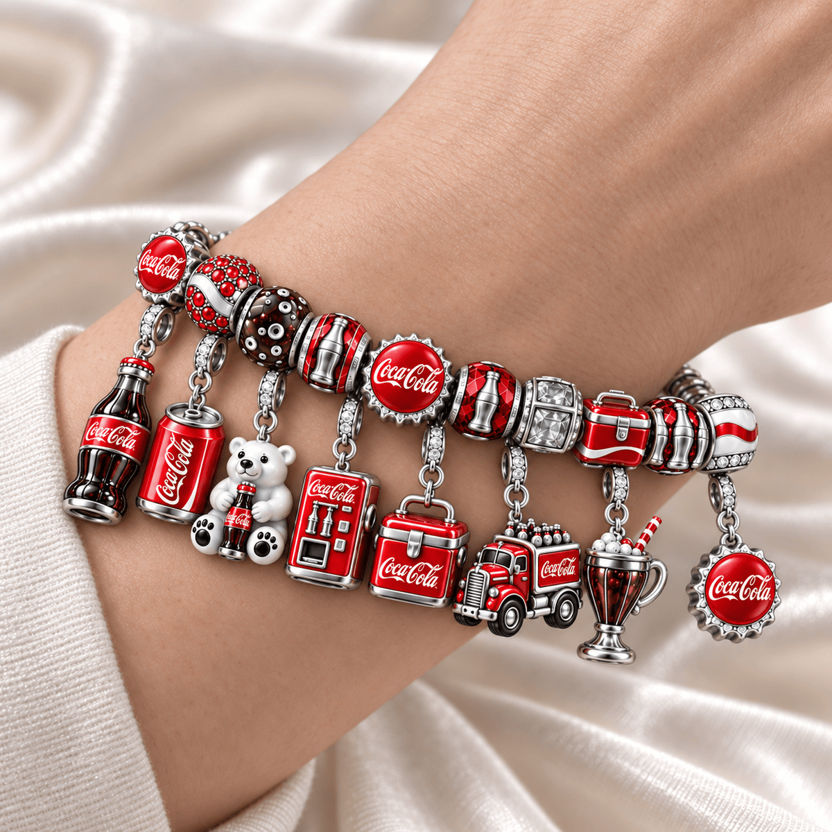 CCCL Silver Charm Bracelet Set NTTB