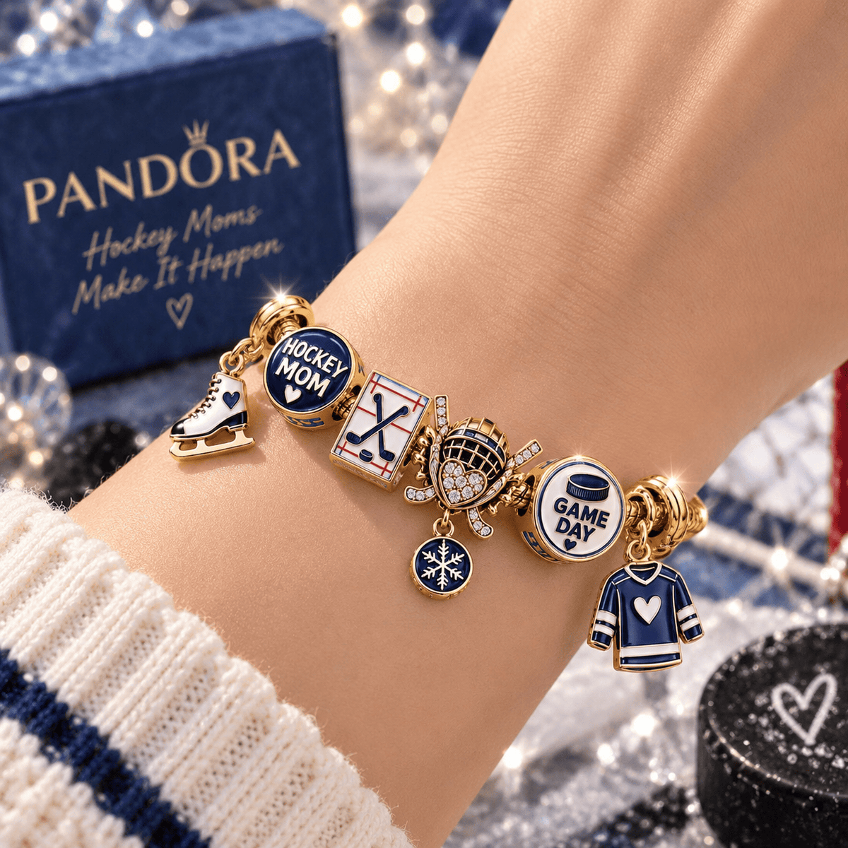 HKM Gold Charm Bracelet Set TTN
