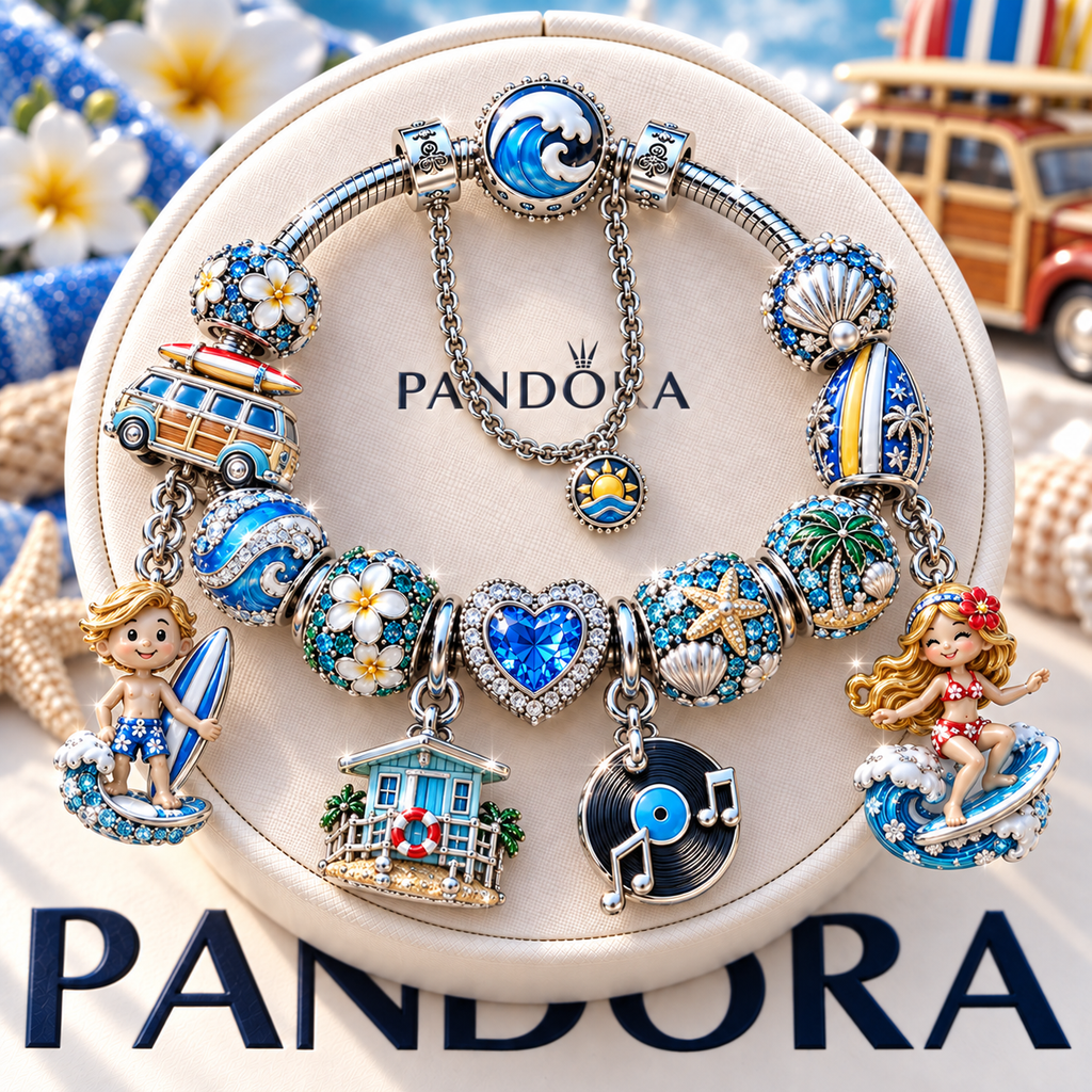 TBT Silver Charm Bracelet Set NTTB