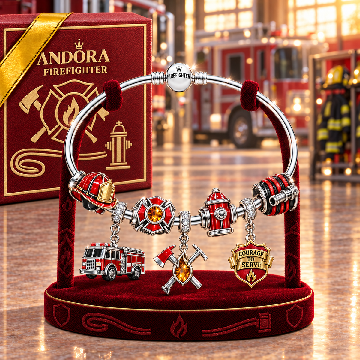 FRFT Silver Charm Bracelet Set TMH