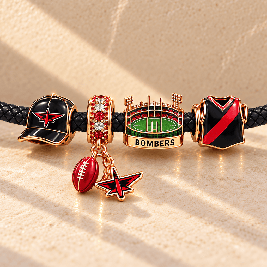 EDB Braided Leather Charm Bracelet Set NHVH