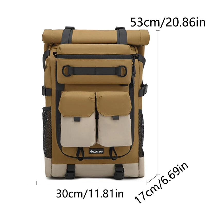 Men's large-capacity backpack, outdoor hiking bag, sports backpack, travel backpack, college student computer backpack