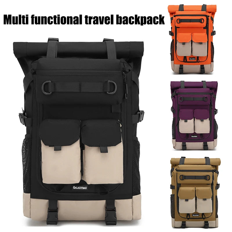 Men's large-capacity backpack, outdoor hiking bag, sports backpack, travel backpack, college student computer backpack