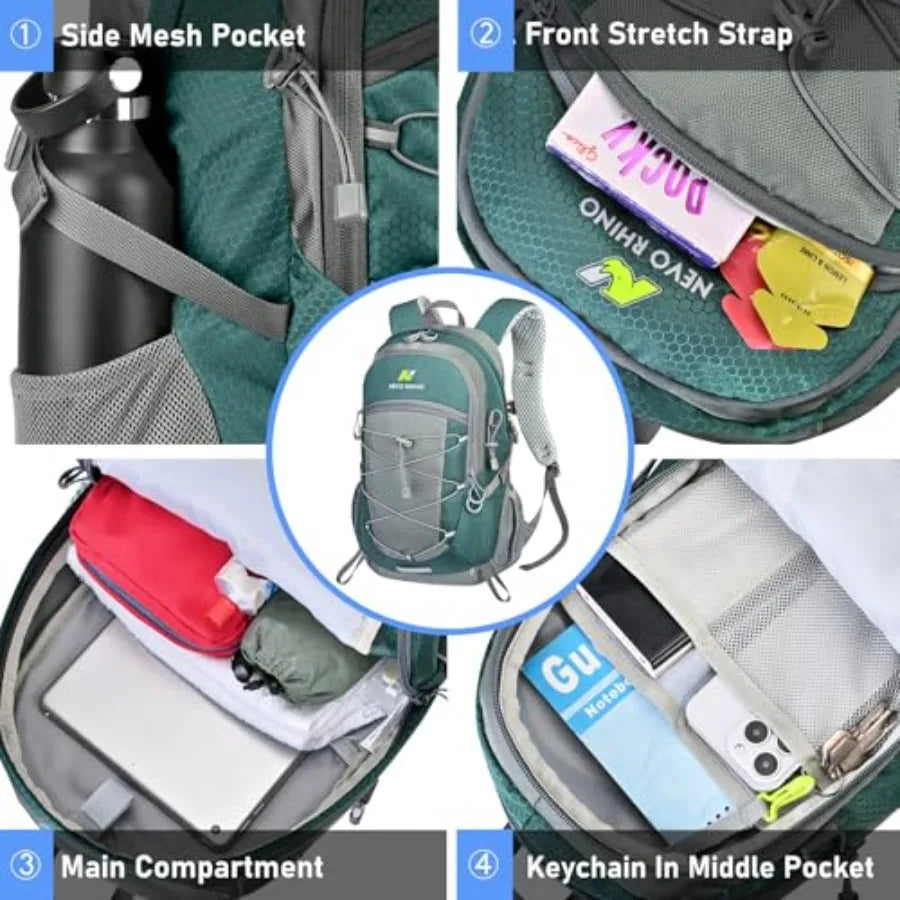 Hiking Backpack 20L Water Resistant Outdoor Day PackLightweight Travel Small Backpack for Men Women