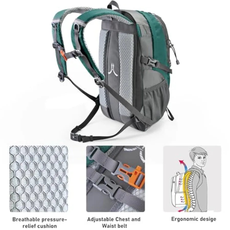 Hiking Backpack 20L Water Resistant Outdoor Day PackLightweight Travel Small Backpack for Men Women